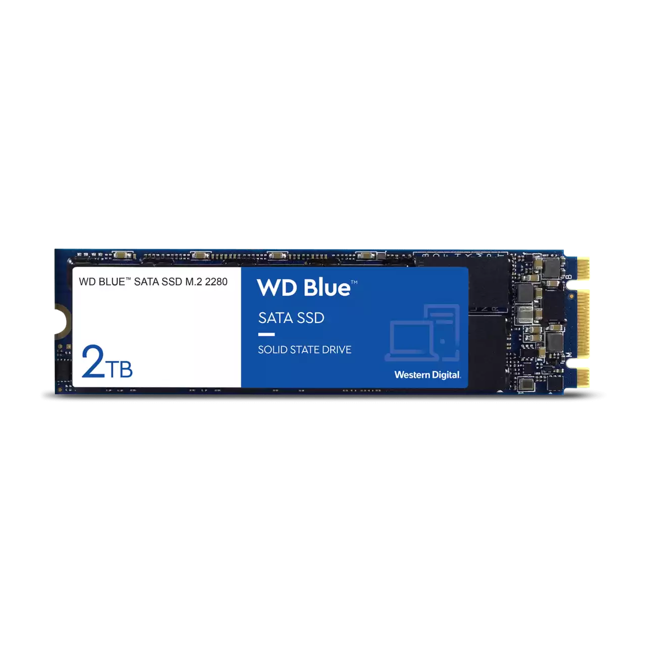 Western Digital WD Blue 2TB M.2 2280 SATA Internal Solid State Drive - Blue