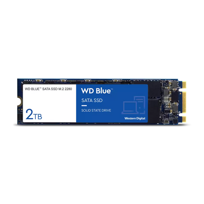 Western Digital WD Blue 2TB M.2 2280 SATA Internal Solid State Drive - Blue