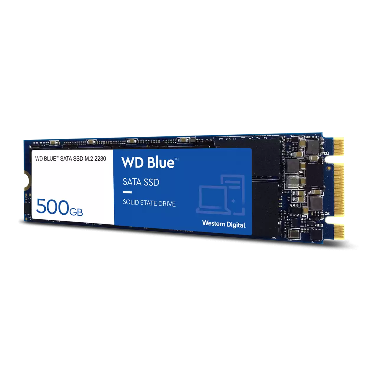 Western Digital WD Blue 500GB M.2 SATA 3D NAND Internal Solid State Drive - Blue