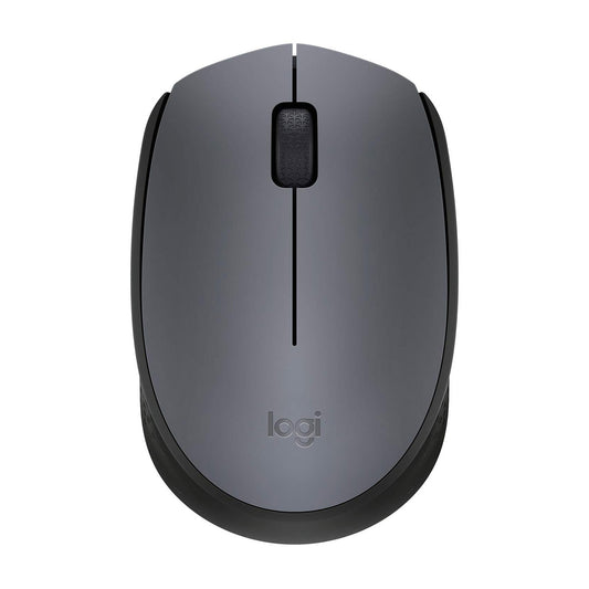 Logitech M171 वायरलेस ऑप्टिकल ग्रे माउस 2.4GHz तकनीक और उभयलिंगी डिज़ाइन के साथ