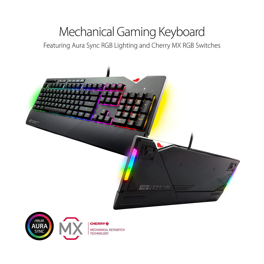 ASUS ROG Strix Flare RGB Mechanical Keyboard with Cherry MX Switches and On-Board Memory