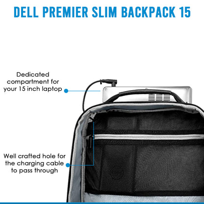 Dell PE1520PS 15" EcoLoop Premier Slim Water Resistant Shockproof Laptop Backpack - Black