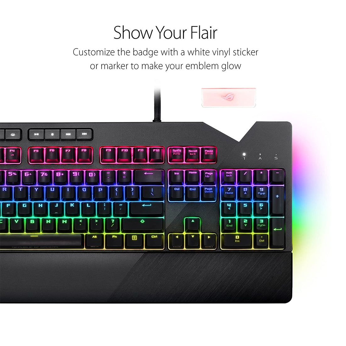 ASUS ROG Strix Flare RGB Mechanical Keyboard with Cherry MX Switches and On-Board Memory