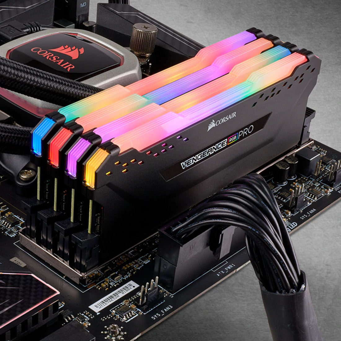 Corsair Vengeance RGB Pro 64GB (4x16GB) DDR4 RAM 3600MHz CL18 Desktop Memory