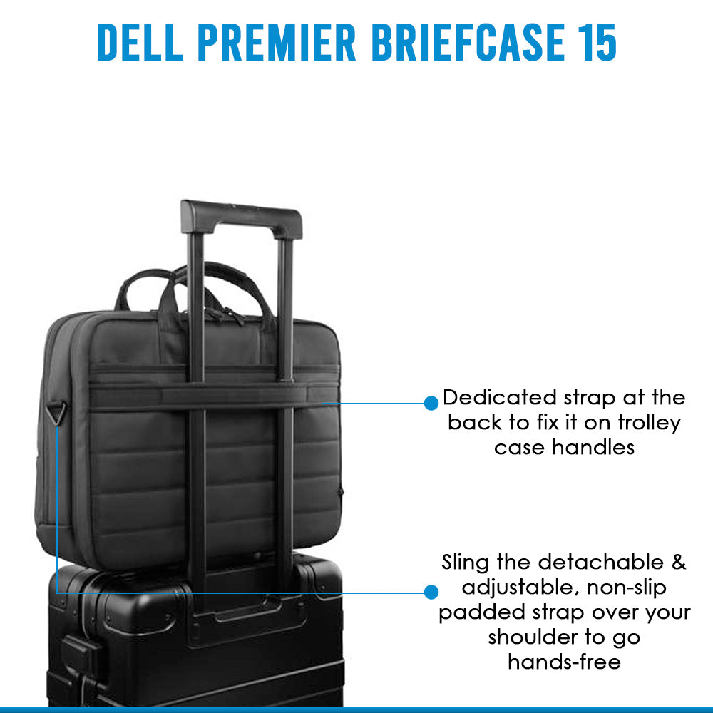 Dell PE1520C 15" Premier Anti Scratch Water Resistant Laptop Briefcase - Black