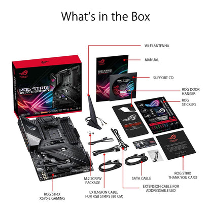 ASUS ROG STRIX X570-E AMD AM4 ATX Gaming Motherboard with PCIe 4.0 and Dual M.2