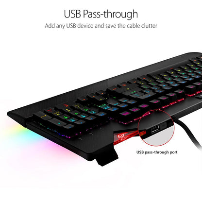 ASUS ROG Strix Flare RGB Mechanical Keyboard with Cherry MX Switches and On-Board Memory