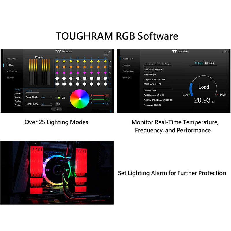 Buy Online Thermaltake TOUGHRAM RGB 16GB (8GBx2) 3200MHz DDR4