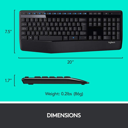 Logitech MK345 Wireless Keyboard and Mouse Combo with Ultra Long Battery Life