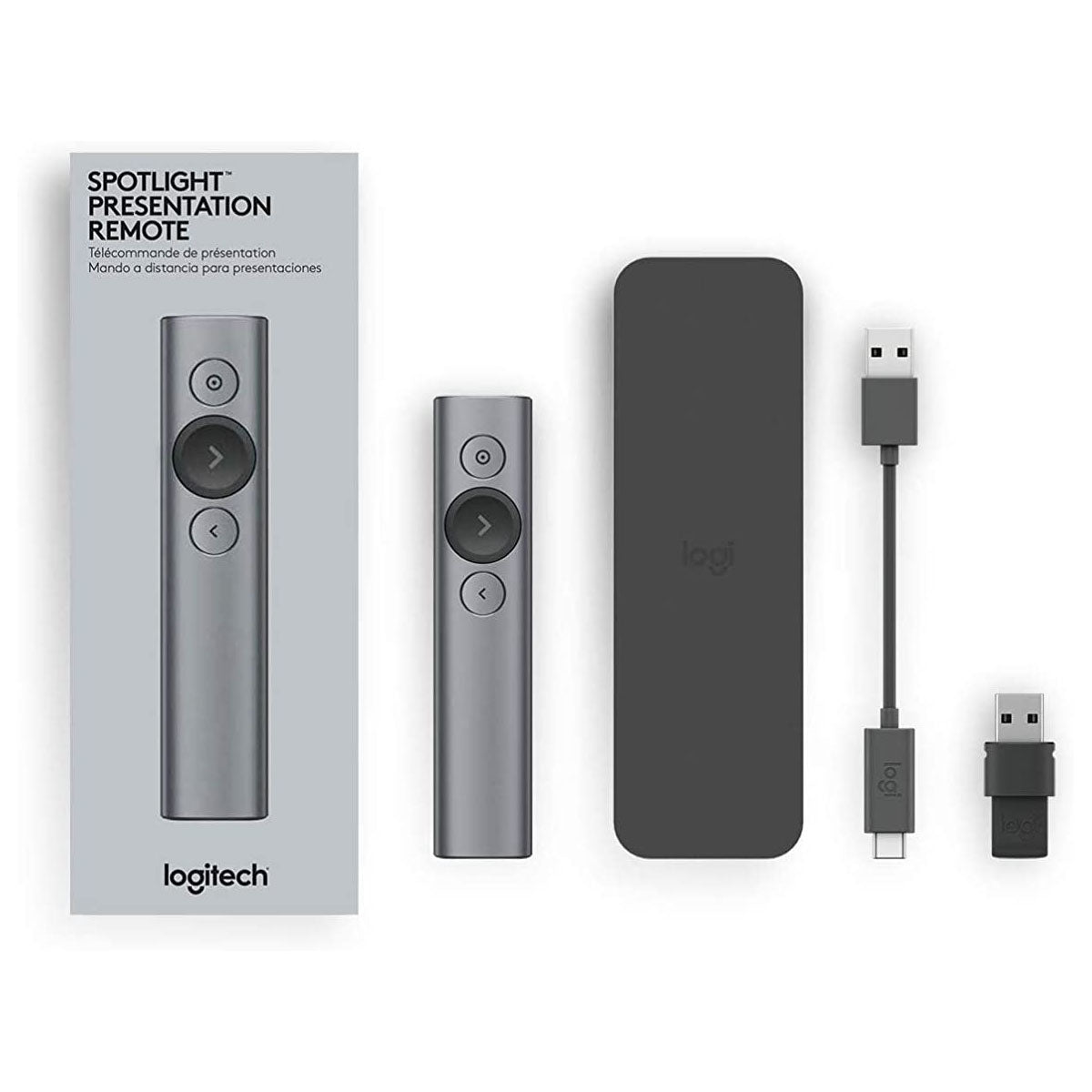 Logitech Spotlight Presentation Remote with Advanced Digital Highlighting Bluetooth and 30M Range