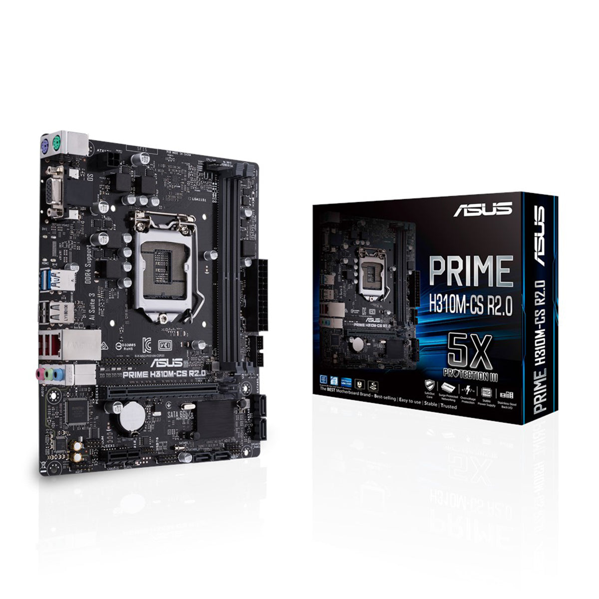 ASUS PRIME H310M-CS R2.0  Intel LGA-1151 Micro-ATX Motherboard