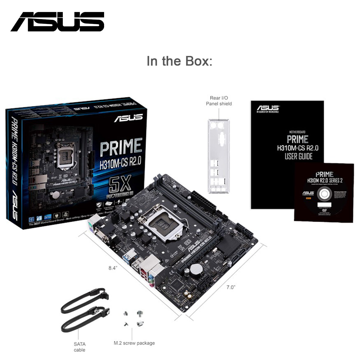 ASUS PRIME H310M-CS R2.0  Intel LGA-1151 Micro-ATX Motherboard