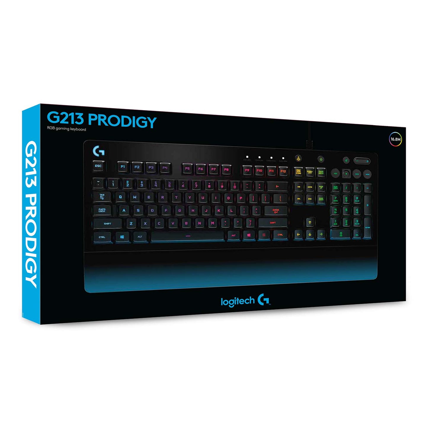 Logitech G213 Prodigy RGB Gaming Wired Keyboard with Spill-Resistant and Dedicated Media Controls