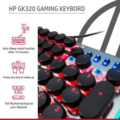 HP GK600YS  Mechanical  Gaming RGB Keyboard Wired USB with Height Adjustment