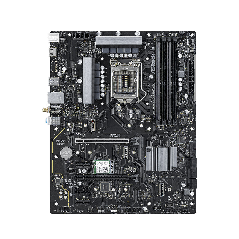 ASRock Z590 Phantom Gaming 4/ac Intel Z590 LGA1200 ATX Motherboard with Intel Gigabit LAN and M.2 Key-E for WiFi