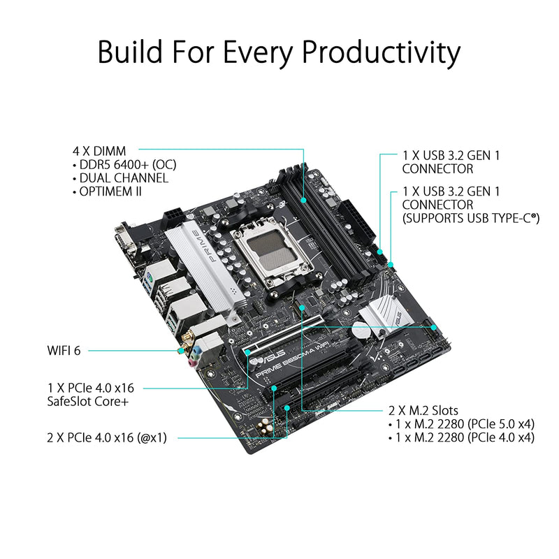 B650 AMD AM5 Max 128GB DDR5 Pcie Micro ATX Motherboard