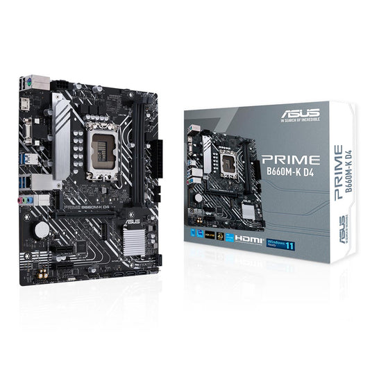 Asus Prime B660M-K D4 Intel B660 LGA 1700 माइक्रो-ATX मदरबोर्ड PCIe 4.0 और दो M.2 स्लॉट के साथ