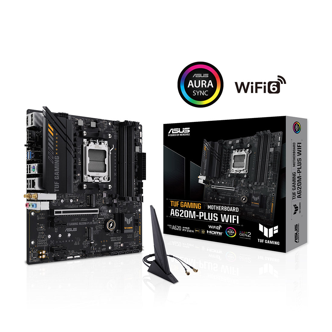 ASUS TUF GAMING A620M-Plus WIFI AMD A620 AM5 Micro-ATX Motherboard