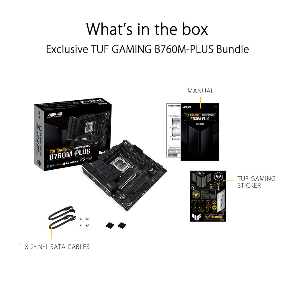 ASUS TUF GAMING B760M-PLUS Intel B760 LGA 1700 Micro-ATX DDR5 Motherboard