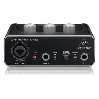 [RePacked] Behringer U-PHORIA UM2 2x2 USB Audio Interface with XENYX Mic Preamplifier