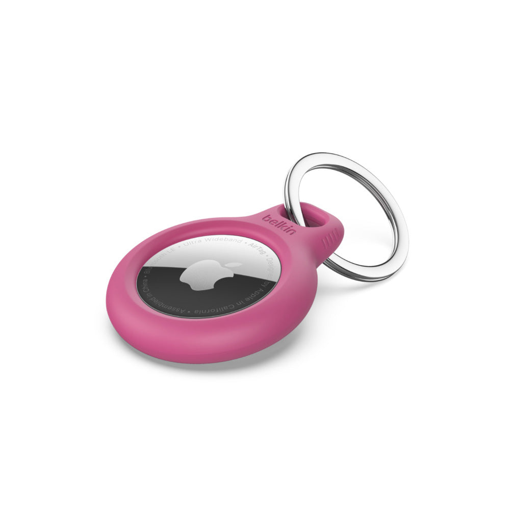 Belkin Pink AirTag Secure Holder with Key Ring