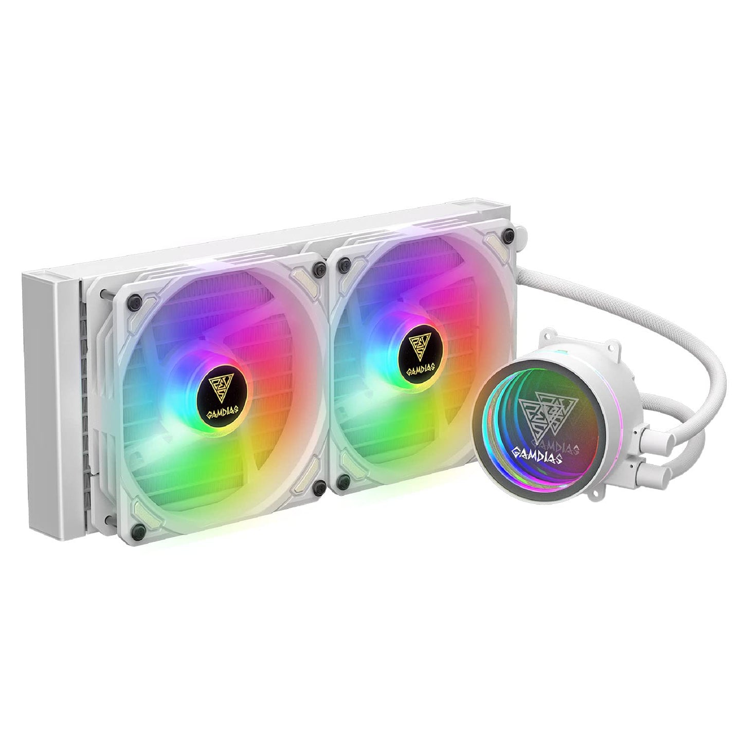 Gamdias CHIONE M3-240W AIO 240mm CPU Liquid Cooler with 120mm PWM Fan - White