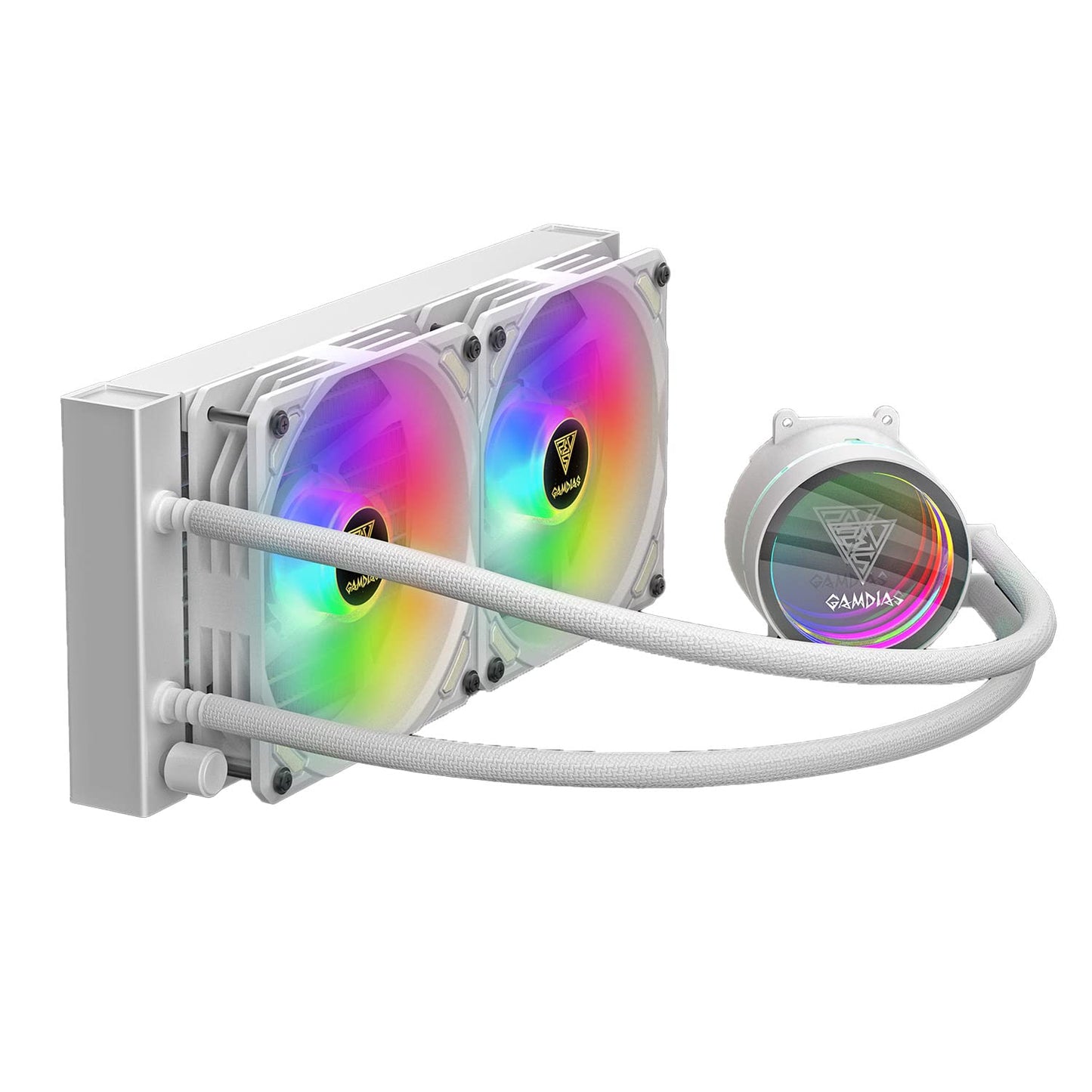 Gamdias CHIONE M3-240W AIO 240mm CPU Liquid Cooler with 120mm PWM Fan - White