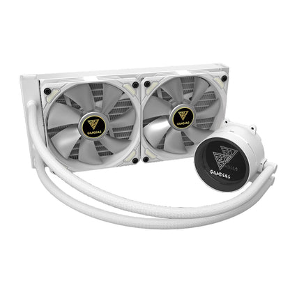 Gamdias CHIONE M3-240W AIO 240mm CPU Liquid Cooler with 120mm PWM Fan - White