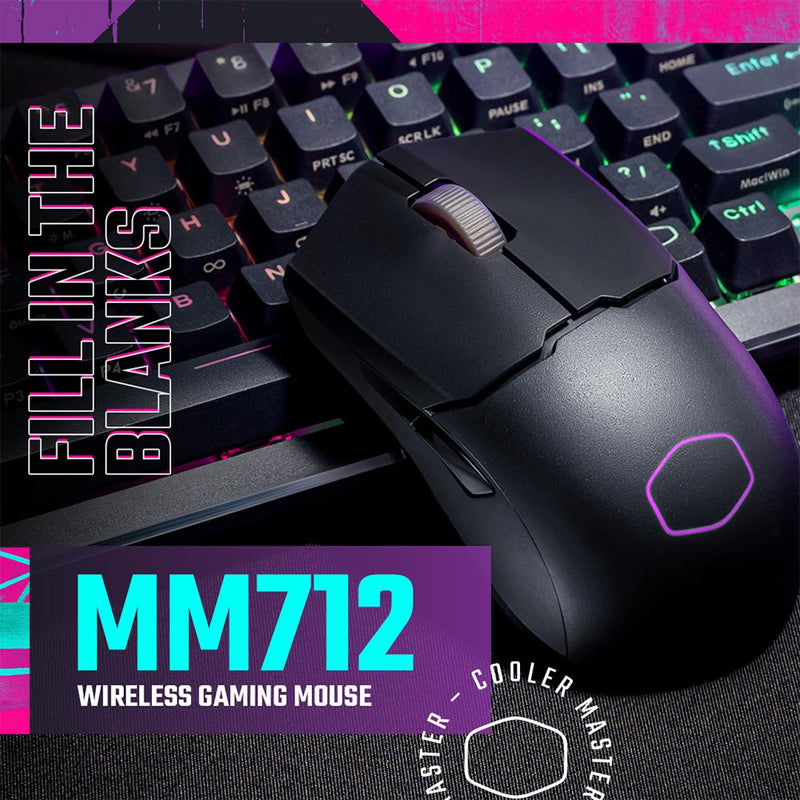 Cooler Master MM712 Wireless RGB Gaming Mouse - Black - Micro Center