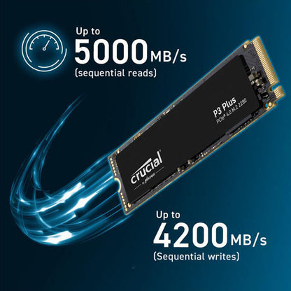 Crucial P3 Plus 2TB M.2 NVMe PCIe 4.0 Internal Solid State Drive