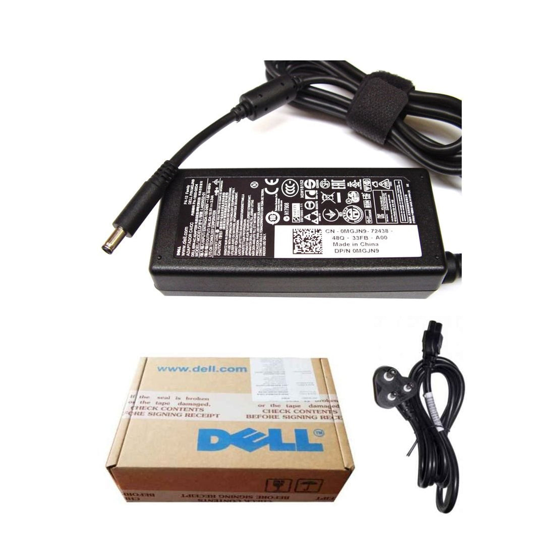 Dell ओरिजिनल 65W 19.5V 4.5mm पिन लैपटॉप चार्जर अडैप्टर Inspiron 14 5482 के लिए पावर कॉर्ड के साथ