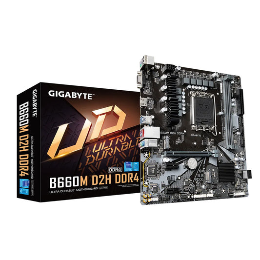 GIGABYTE B660M D2H DDR4 Intel B660 LGA 1700 Micro-ATX Motherboard