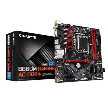 GIGABYTE B660M GAMING AC DDR4 Intel B660 LGA 1700 Micro-ATX Motherboard