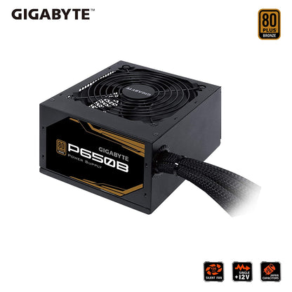 GIGABYTE P650B 650W Non-Modular 80 Plus Bronze SMPS Power Supply