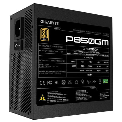 GIGABYTE P850GM 850W Full Modular 80 Plus Gold SMPS Power Supply