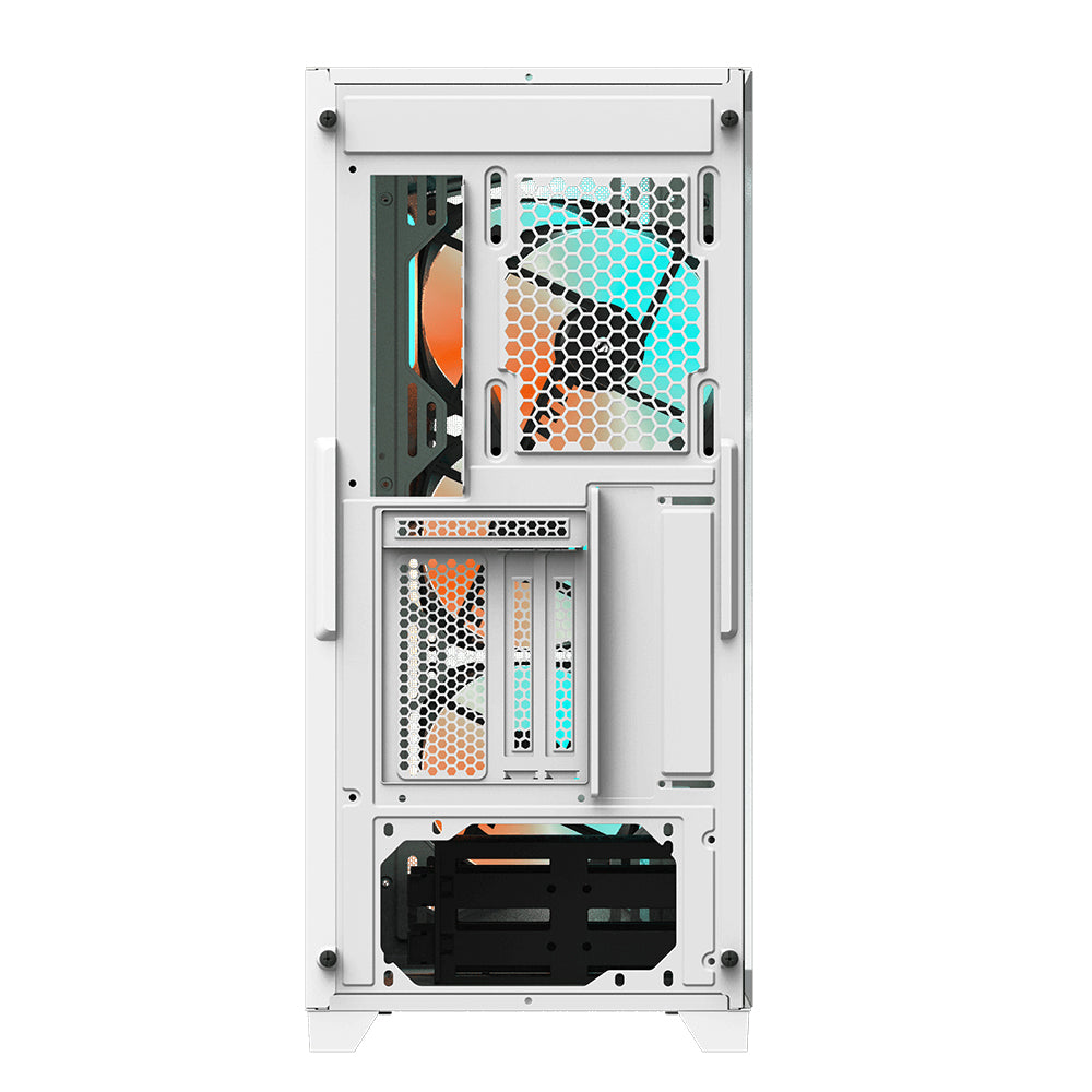 GIGABYTE C301 Glass White ARGB Mid-Tower Cabinet with 4 Pre-installed PWM Fans