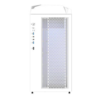 GIGABYTE C301 Glass White ARGB Mid-Tower Cabinet with 4 Pre-installed PWM Fans