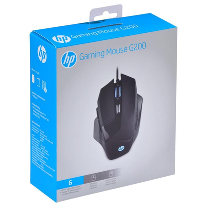 [RePacked] HP G200 Wired Optical RGB Gaming Mouse with Adjustable DPI up to 4000