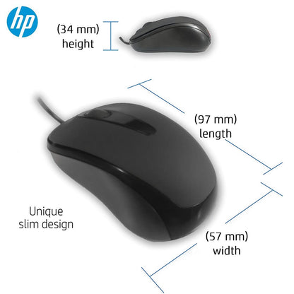 HP M006 Wired USB Optical Mouse with 1200 DPI and 3 Buttons