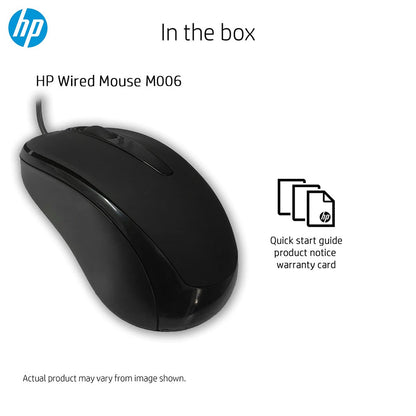 HP M006 Wired USB Optical Mouse with 1200 DPI and 3 Buttons