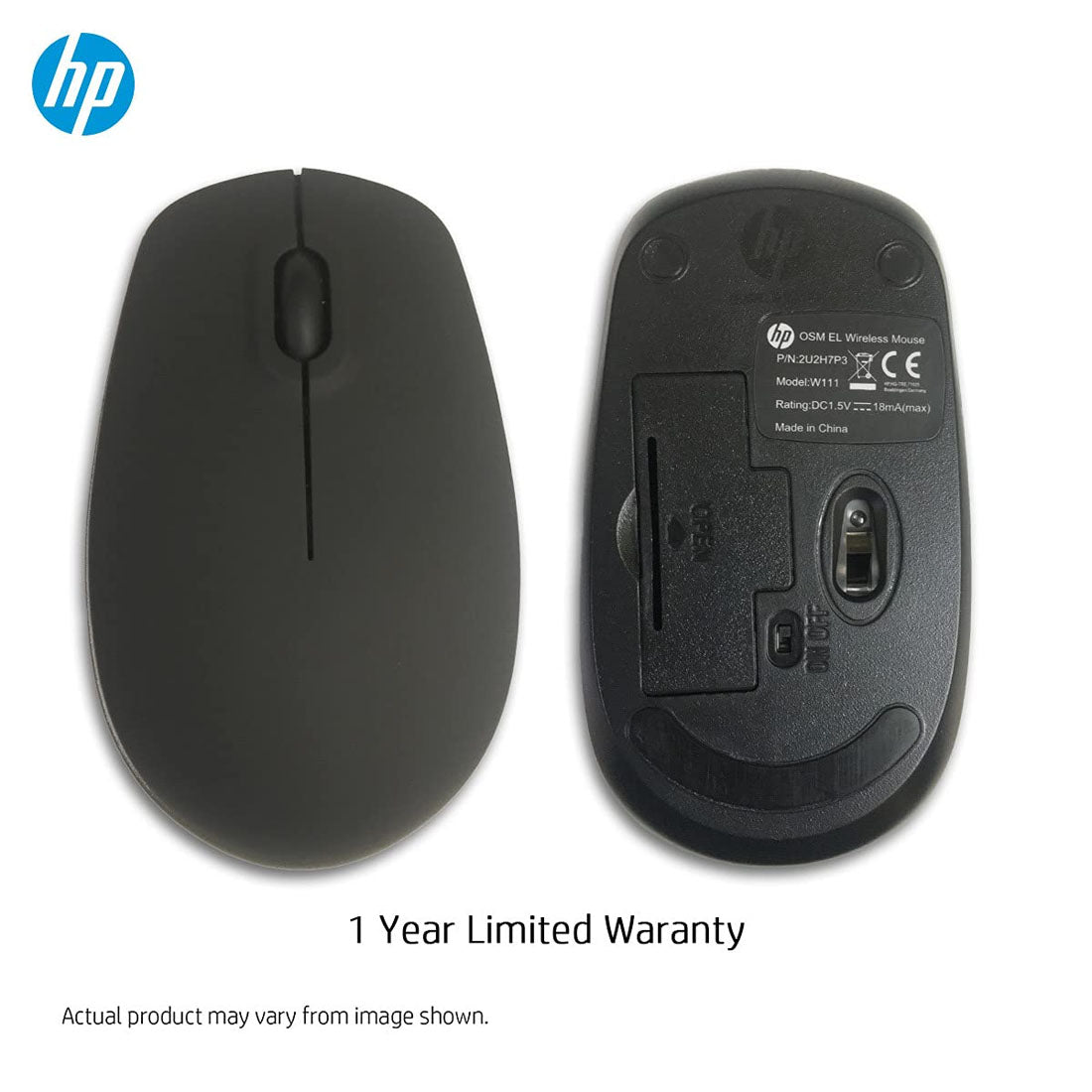 HP W111 Wireless Optical Mouse with 1200 DPI and 3 Buttons