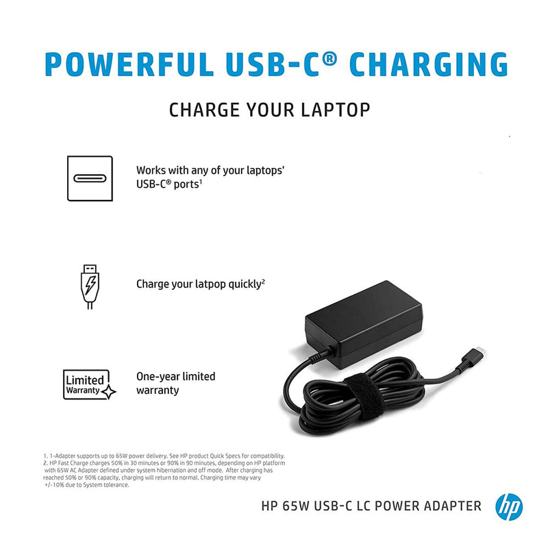 Buy HP 65W USB Type C Pin Laptop Adapter for Elite Dragonfly G2 Online 