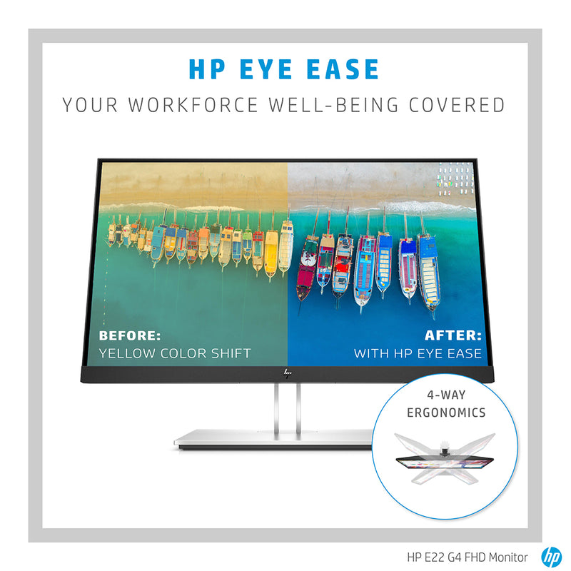 HP E22 G4 21.5 Inch Full HD IPS Panel Monitor - tpstech.in