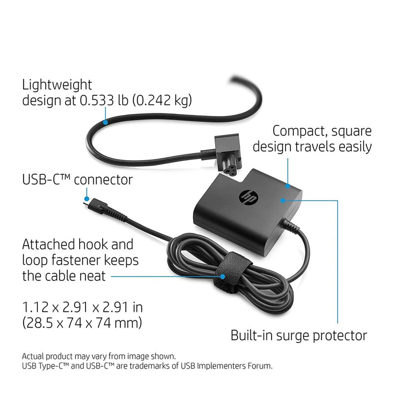 65W Chargeur USB C Adaptateur Secteur Type C pour Lenovo, HP 1013