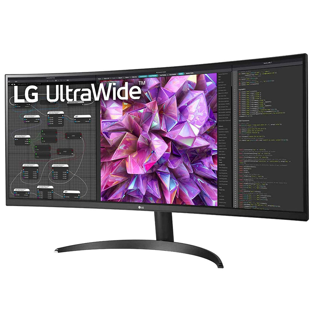 LG 34WQ75C 34-inch QHD IPS Ultrawide Monitor with Dual Speakers and USB-C Port