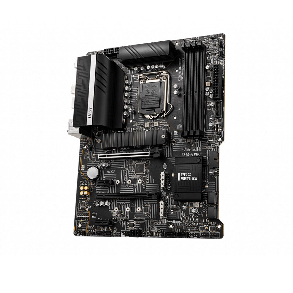 MSI Z590-A PRO Intel Z590 LGA 1200 ATX Motherboard with PCIe 4.0 and 3 M.2 Slots