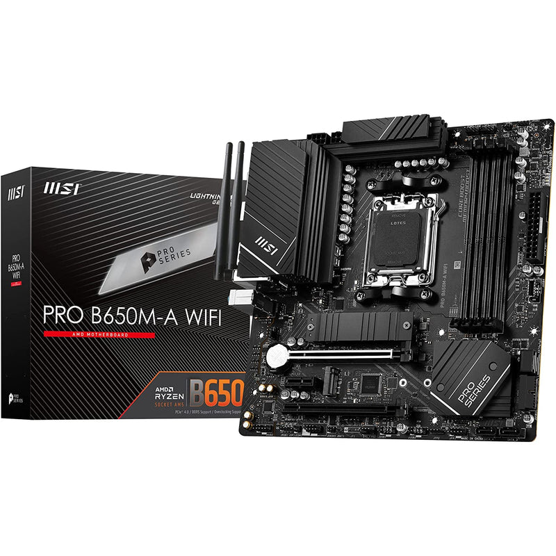 MSI PRO B650M-A WIFI AMD B650 AM5 Micro-ATX Motherboard