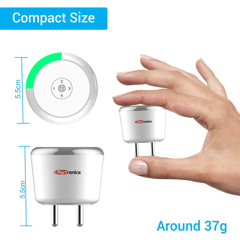 Portronics Adapto 464 Dual USB Wall Charger with Safe Time Control and  Auto Cut-Off