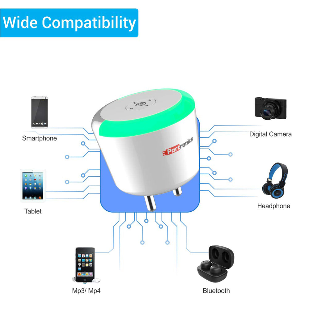 Portronics Adapto 464 Dual USB Wall Charger with Safe Time Control and  Auto Cut-Off