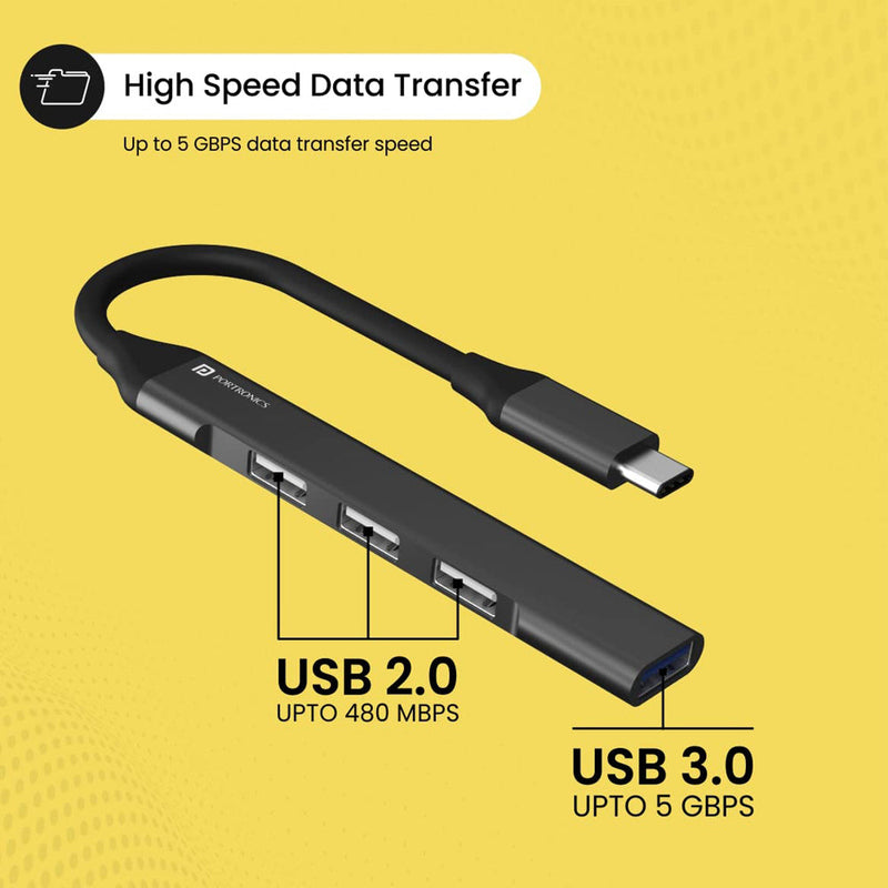 Buy Portronics Mport 4B Multiport USB Hub with 4 USB Port and 1